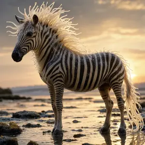 Sea anemone + Zebra